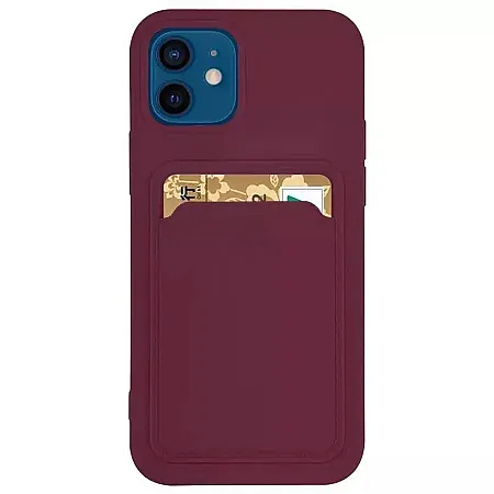 Θήκη για iPhone 12 Mini Back Cover με Υποδοχή Κάρτας (μωβ)