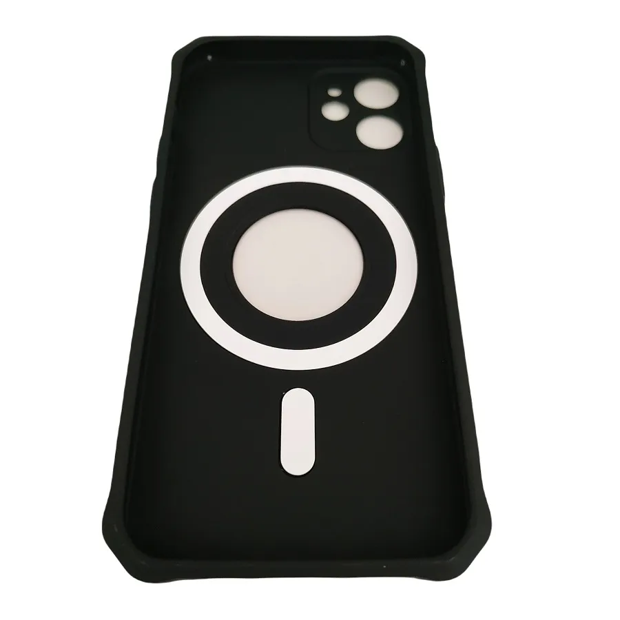 Θήκη για iPhone 12 Mini Mag Safe Back Cover Soft Touch (μαύρο)