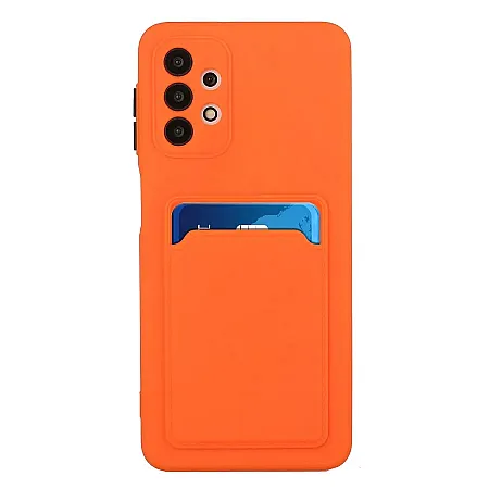 Θήκη Samsung S21 Plus Back Cover με Υποδοχή Κάρτας (πορτοκαλί)