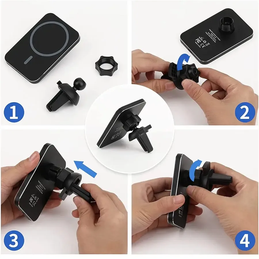 Βάση Κινητού Αυτοκινήτου HaloLock 15W για iPhone με Μαγνήτη και Ασύρματη Φόρτιση