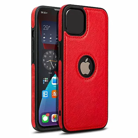 Θήκη για iPhone 12 Mini Artificial Leather (κόκκινο)