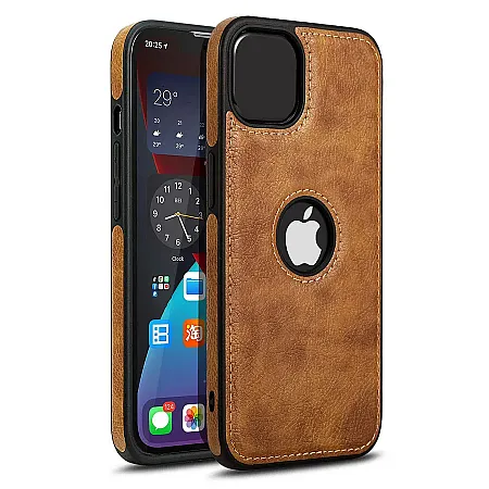 Θήκη για iPhone 12 Mini Artificial Leather (καφέ)