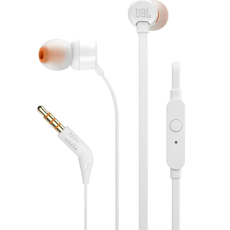 Handsfree JBL T110E In-ear 3.5mm (άσπρο)