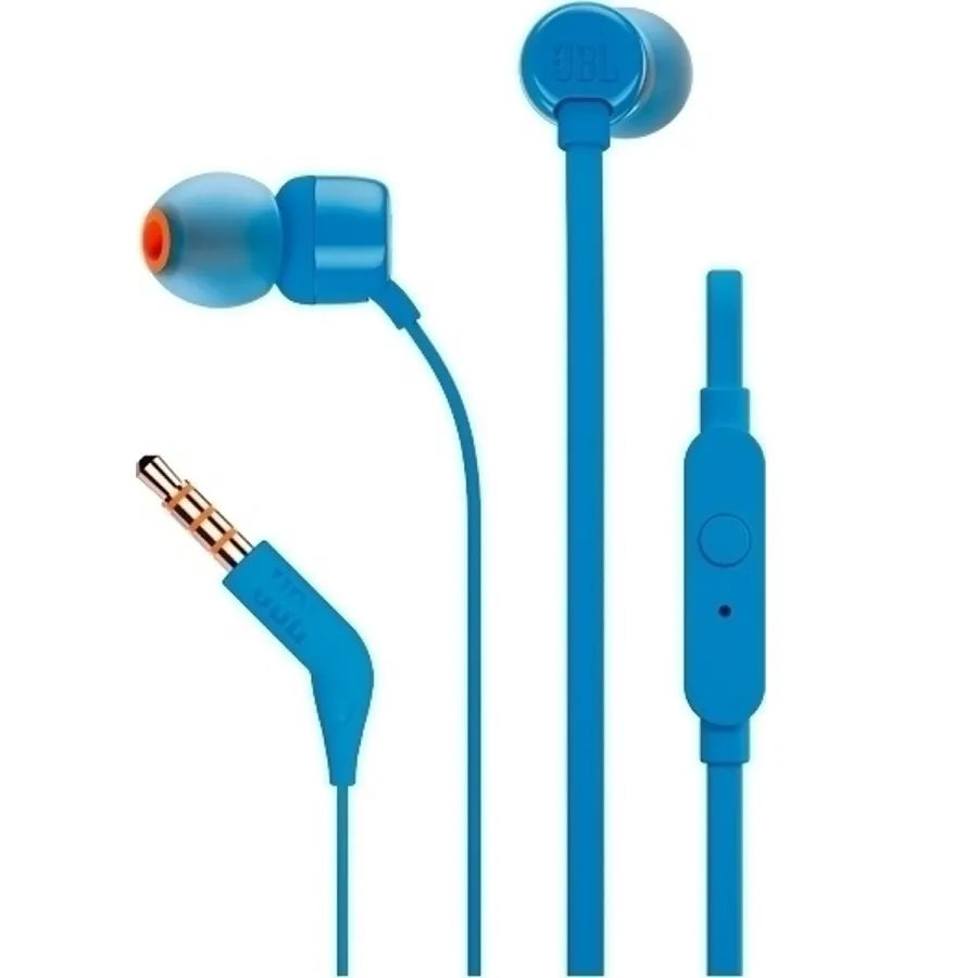 Handsfree JBL T110E In-ear 3.5mm (μπλε)