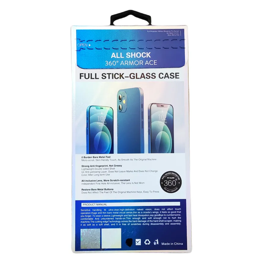 Θήκη για iPhone 12 Pro Max Full 360° All in One Glass (κόκκινο)