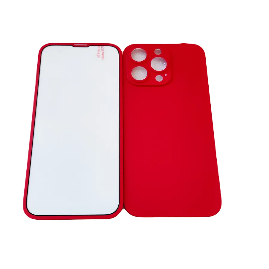 Θήκη για iPhone 12 Pro Max Full 360° All in One Glass (κόκκινο)