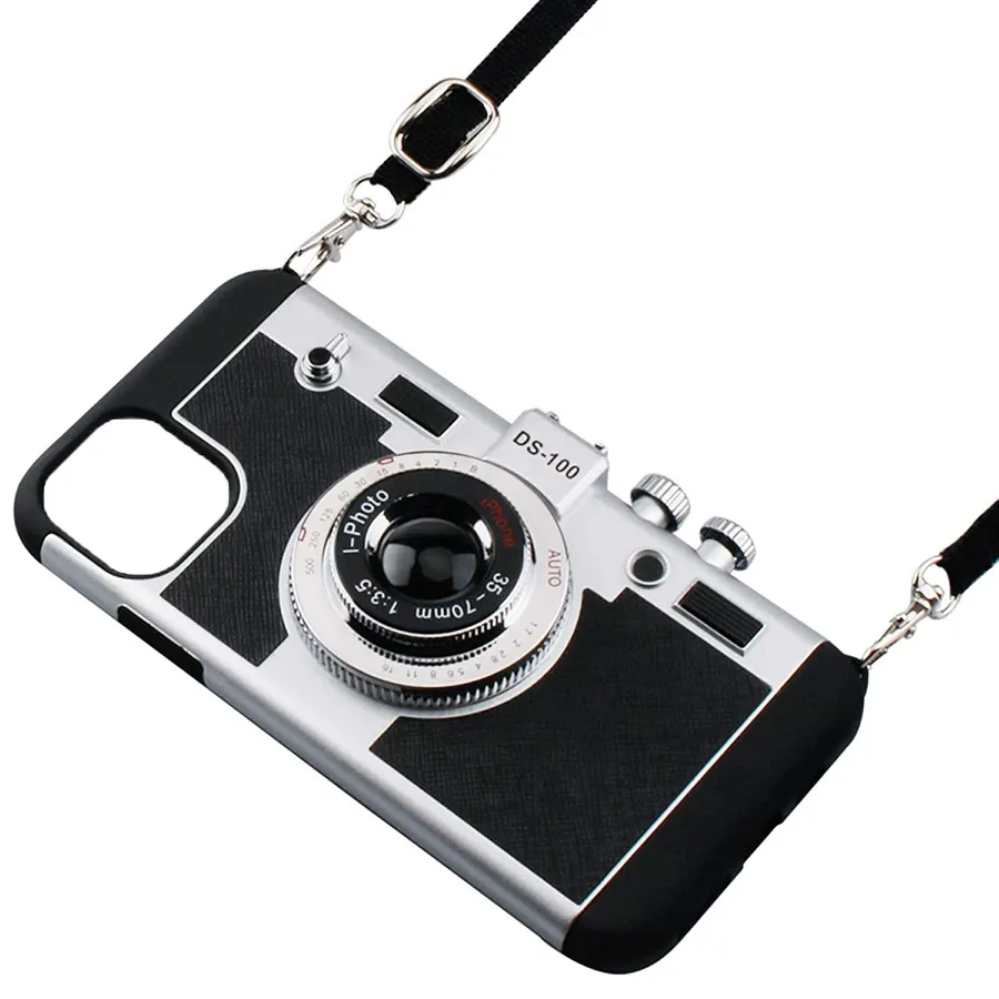 Θήκη για iPhone 11 Pro Max 3D Vintage Camera (μαύρο)