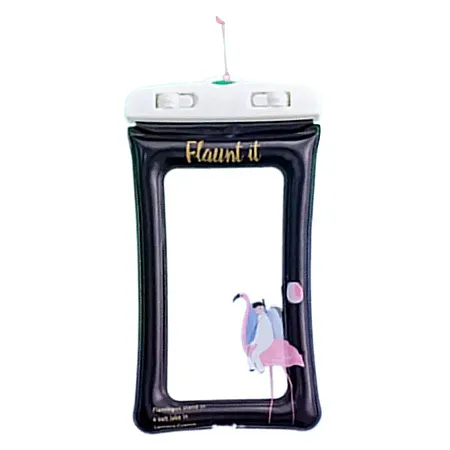 Αδιάβροχη Θήκη Κινητού που Επιπλέει Φλαμίνγκο (μαύρο)