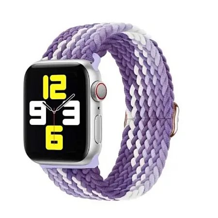 Λουράκι για Apple Watch 42/44/45mm Braided (μωβ lines)