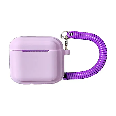 Θήκη για AirPods Pro Spiral Holder Σιλικόνης (μωβ)