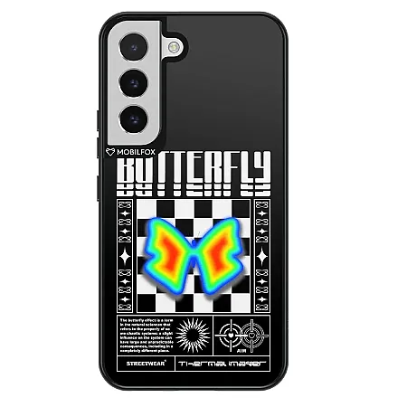 Θήκη για Samsung S22 Mobilfox Butterfy Full-Shock (μαύρο)