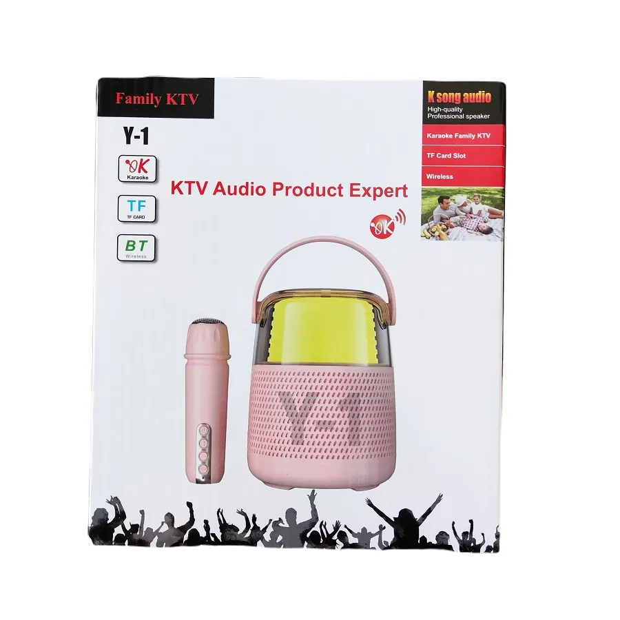 Ασύρματο All-in-One Ηχείο Karaoke Family KTV Y-1 (σιέλ)