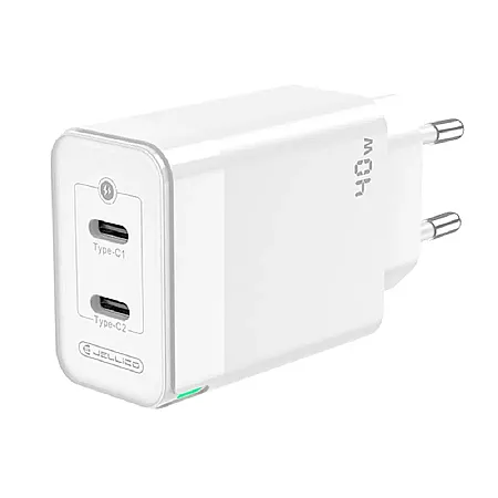 Φορτιστής Jellico C121 GaN 40W PD QC 3.0 Fast Charger (άσπρο)