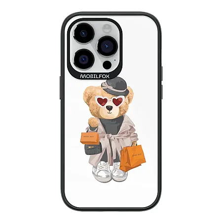 Θήκη για iPhone 13 Pro Mobilfox Iconic Bear Full-Shock (μαύρο)