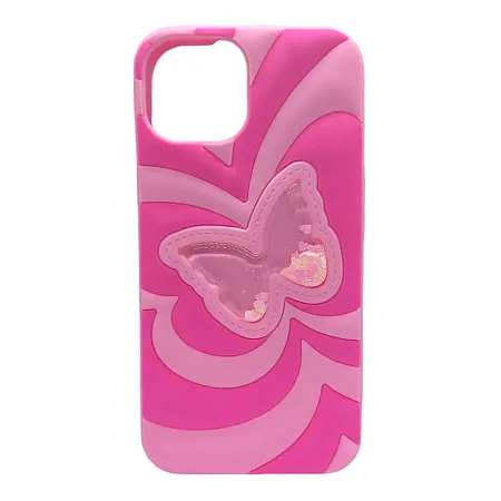 Θήκη για iPhone 11 Pink Butterflies Back Cover (ροζ)