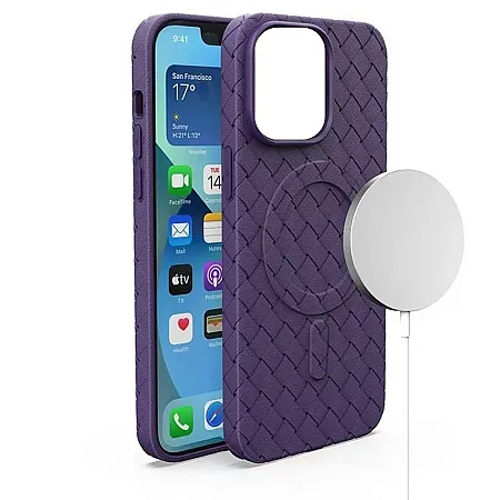 Θήκη για iPhone 11 Mag Safe Woven Case (μωβ)
