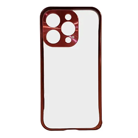 Θήκη για iPhone 15 Pro Metal Frame PC Shockproof (κόκκινο)