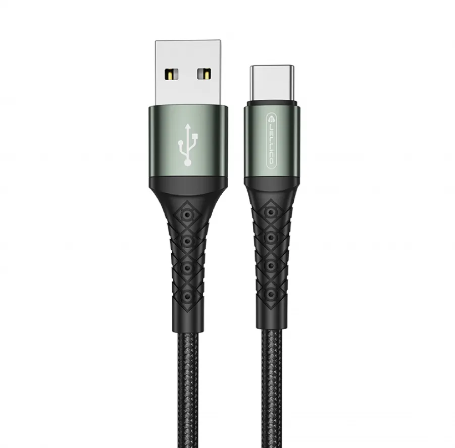 Καλώδιο Φόρτισης/Δεδομένων JELLICO B10 USB σε Type C (μαύρο)