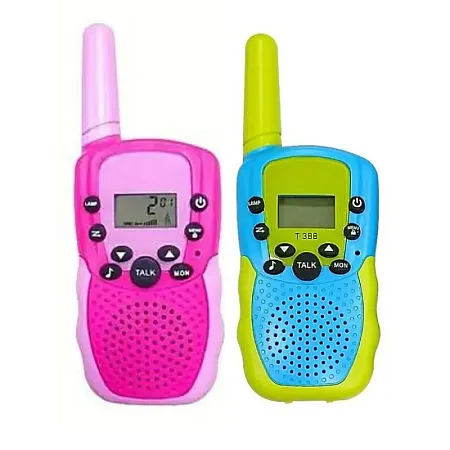Σετ 2 Παιδικά Ασύρματα Walkie-Talkie T-388 Intercom (ροζ - μπλε)