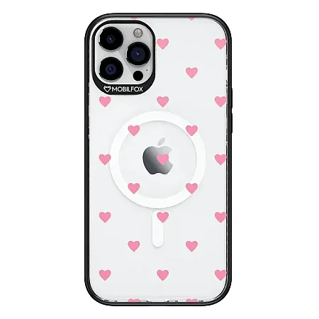 Θήκη για iPhone 13 Pro Mobilfox Mini Hearts With Magsafe Full-Shock  (μαύρο)
