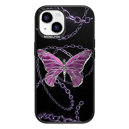 Θήκη για iPhone 12 Pro Mobilfox Butterfly Neclace Full-Shock (μαύρο)