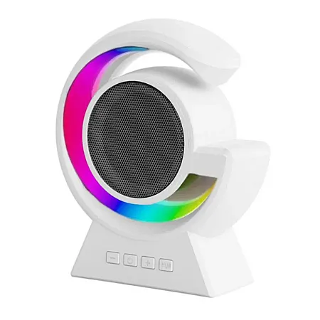 Ασύρματο Ηχείο Bluetooth Mini με RGB Φως BX39 (άσπρο)