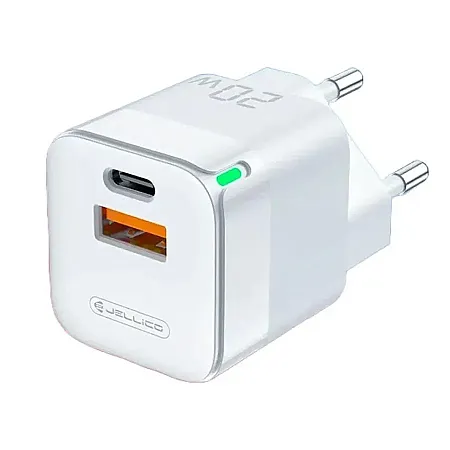 Φορτιστής Jellico C40 20W USB + Type C (άσπρο)