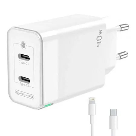 Φορτιστής Jellico C121 Charger Kit 2PD 40W Type-C to Lightning (άσπρο)