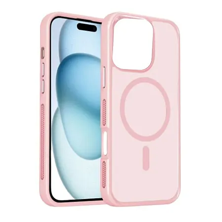 Θήκη για iPhone 16 Color Magsafe (ροζ)