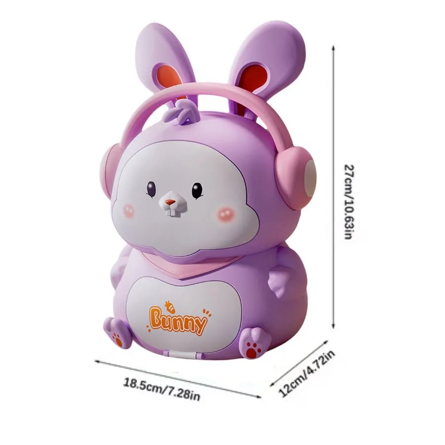 Ηλεκτρονικός Κουμπαράς Bunny Piggy με Μουσική και Δαχτυλικό Αποτύπωμα (μωβ)