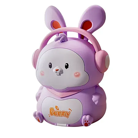 Ηλεκτρονικός Κουμπαράς Bunny Piggy με Μουσική και Δαχτυλικό Αποτύπωμα (μωβ)