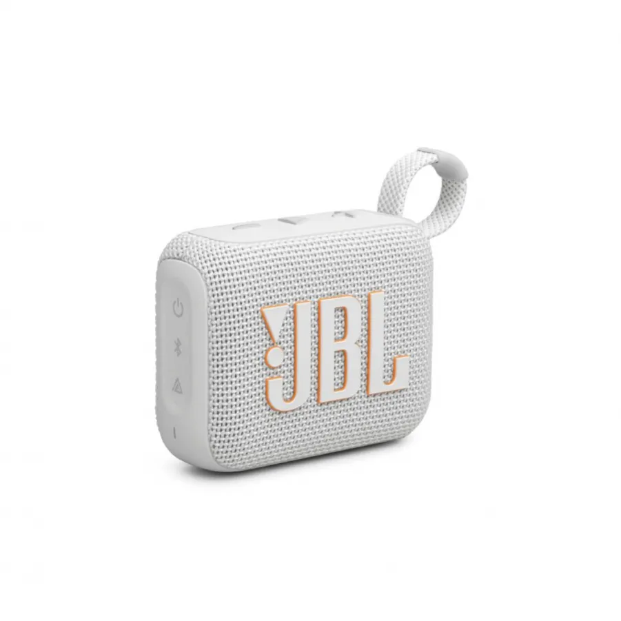 JBL Go 4 Αδιάβροχο Ηχείο Bluetooth 4.2W με 7 ώρες Λειτουργίας (Άσπρο)