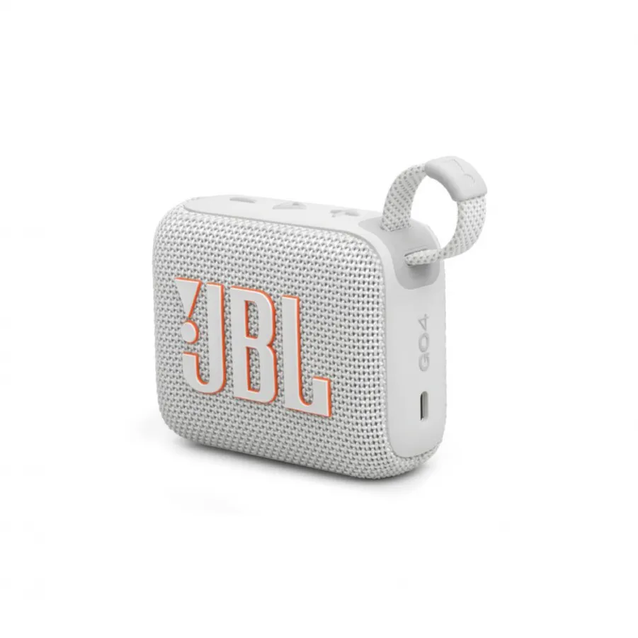 JBL Go 4 Αδιάβροχο Ηχείο Bluetooth 4.2W με 7 ώρες Λειτουργίας (Άσπρο)