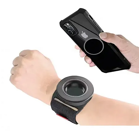 Universal Μαγνητική Βάση Κινητού J-032  με Ιμάντα Καρπού (Μαύρο)