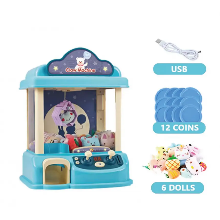 Παιχνιδομηχανή Candy Grabber με Δαγκάνα (Μπλε)