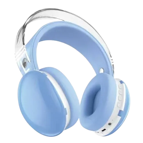 Ασύρματα Ακουστικά Κεφαλής PG581 με RGB Φωτισμό (Μπλε)