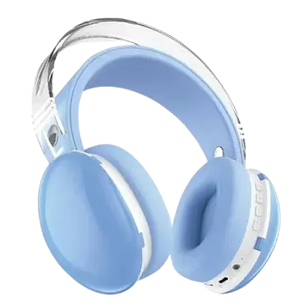Ασύρματα Ακουστικά Κεφαλής PG581 με RGB Φωτισμό (Μπλε)