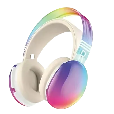 Ασύρματα Ακουστικά Κεφαλής PG581 με RGB Φωτισμό (Άσπρο)