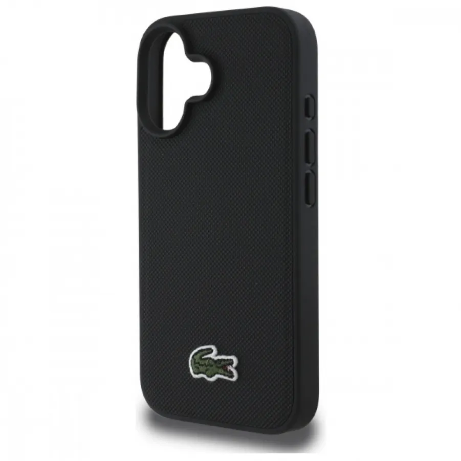 Θήκη για Iphone 16 Lacoste Woven Iconic Petit Pique Magsafe  (Μαύρο-LCHMP16SPVCK)