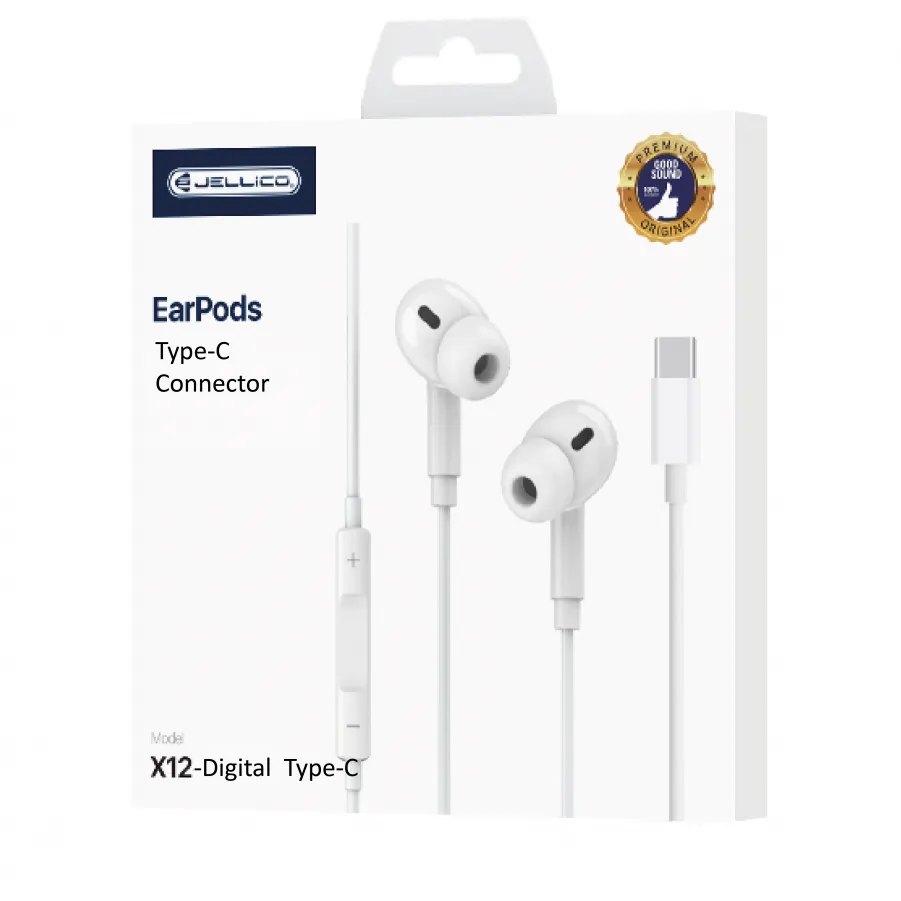 Ακουστικά Handsfree Jellico X12 Type-C (Άσπρο)