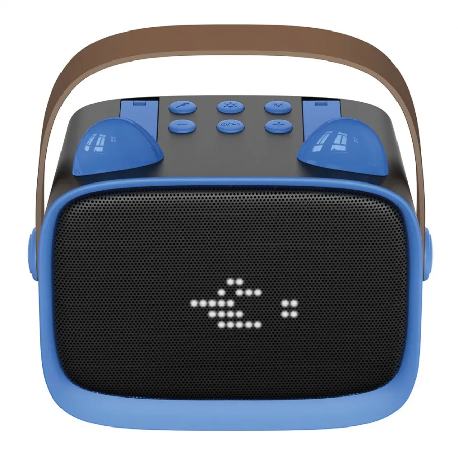 Ασύρματο Παιδικό Ηχείο Karaoke με 2 μικρόφωνα (Μπλε)