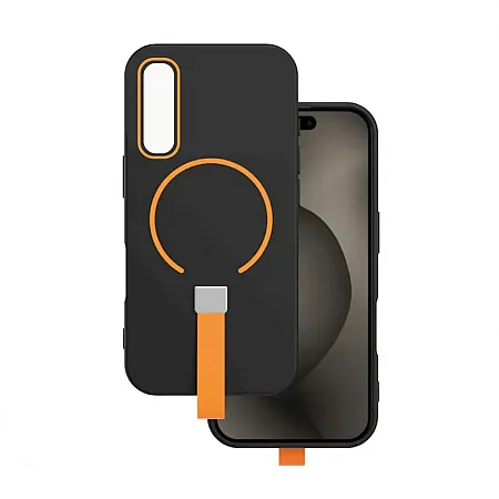 Θήκη για Samsung Galaxy A17 4G / A17 5G Mag Με Λαβή Σιλικόνης (Μαύρο)