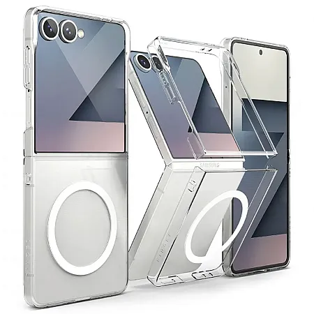 Θήκη για Samsung Z Flip 6 Mag Safe Back Cover Σιλικόνης (Διάφανο)